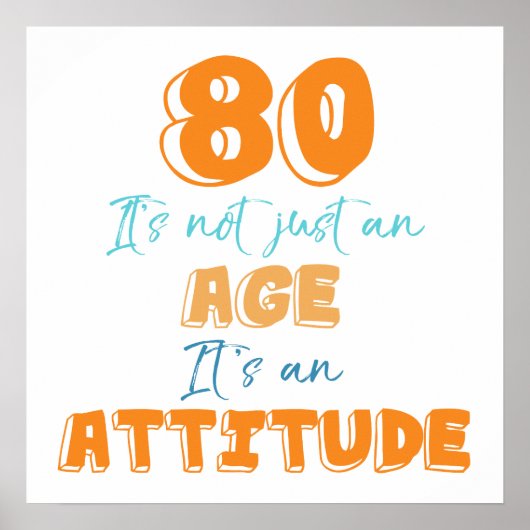 80誕生日Gagギフト ポスター (正面)