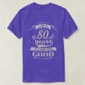 80誕生日Gifを見るのに80年かかった Tシャツ (デザイン正面)