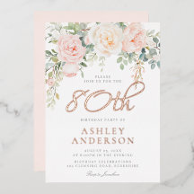 80誕生祝い赤面フローラバラ金ゴールド