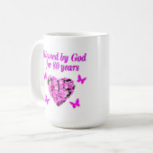 80賛美年のフローラデザイン コーヒーマグカップ (正面左)