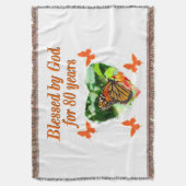 80賛美年の間、神によって蝶の写真 スローブランケット (正面縦)