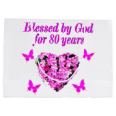 80賛美年間のフローラデザイン ラージペーパーバッグ (裏面)