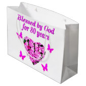 80賛美年間のフローラデザイン ラージペーパーバッグ (裏面アングル)