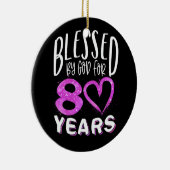 80賛美年間の幸せな80誕生日 セラミックオーナメント (右)