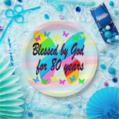 80賛美年間の神による紙プレート ペーパープレート (パーティー)