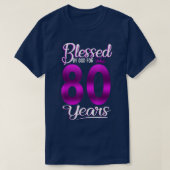 80賛美歳80誕生日ギフトの神による神の Tシャツ (デザイン正面)