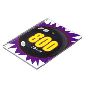 800クラブ、ボーリング800シリーズ、ボウリングボールテーマ、 ノートブック (左側)