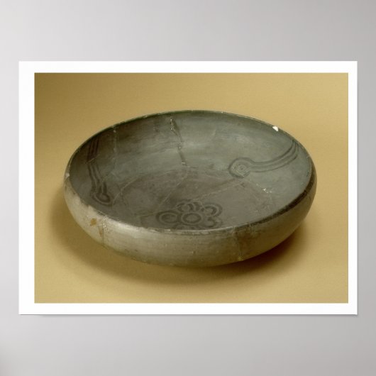 800色彩の鮮やか-400ハスティナプール市テラコッタ灰色の器 ポスター (正面)