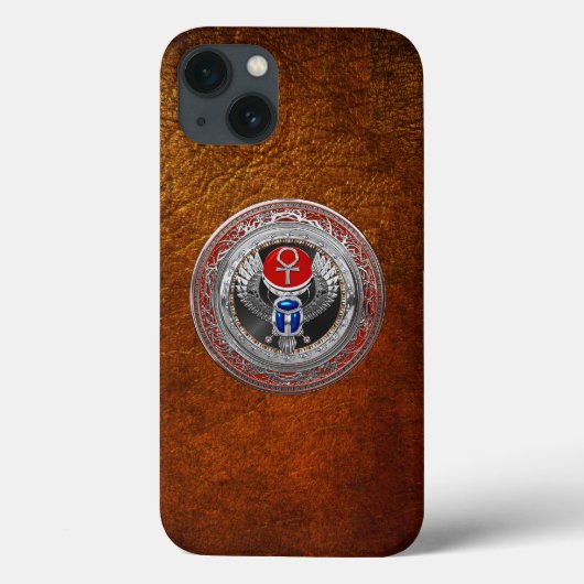 [800]聖銀エジプト翼スカラブ&アンク Case-Mate iPhoneケース (裏面)