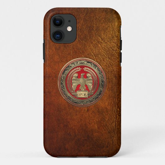[800]金ゴールドローマンインペリアルイーグル Case-Mate iPhoneケース (裏面)