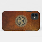 [800]金ゴールドローマ帝国イーグル金ゴールドメダリオン Case-Mate iPhoneケース (裏面(横))