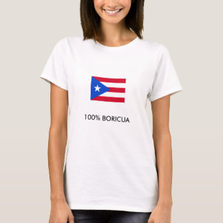 800px-Flag_of_Puerto_Rico、100% BORICUA Tシャツ