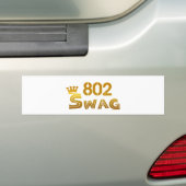802ヴァーモントのスワッグ バンパーステッカー (車上)
