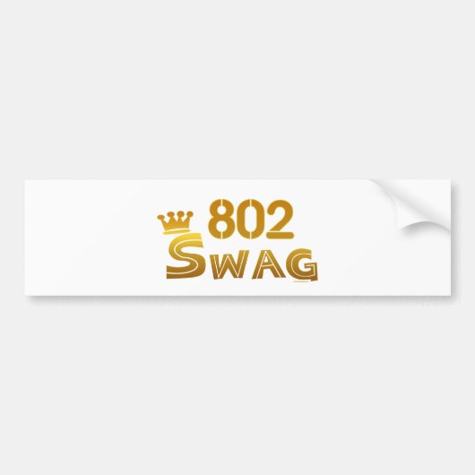 802ヴァーモントのスワッグ バンパーステッカー (正面)