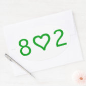 802楕円ステッカー 楕円形シール (封筒)