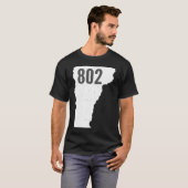 802 Vermontエリアコードプライド州の概要 Tシャツ (正面フル)