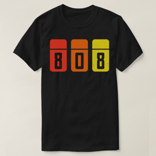 808アナログレトロDj Tシャツ (デザイン正面)