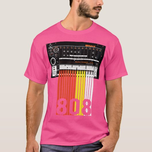 808ドラムマシンシャツ音楽ビート Tシャツ (正面)