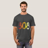 808レトロスタイルローランド電子ドラム機 Tシャツ (正面フル)