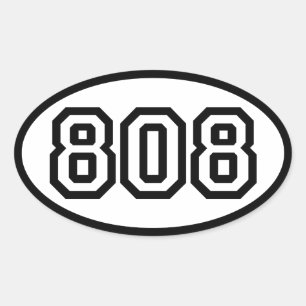 808 楕円形シール