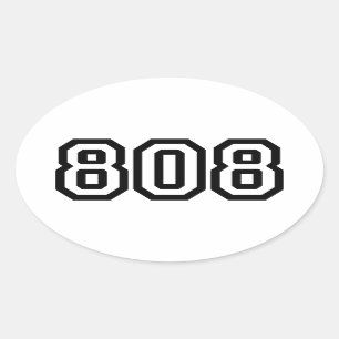 808 楕円形シール