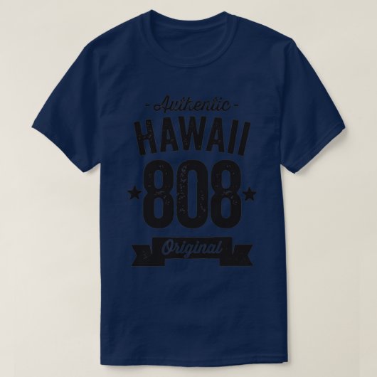 808 Hawaii Area Code Authentic T-shirt 1 Tシャツ (デザイン正面)