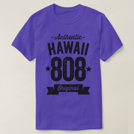 808 Hawaii Area Code Authentic T-shirt 5 Tシャツ (デザイン正面)