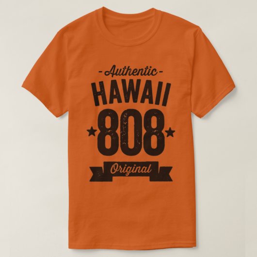 808 Hawaii Area Code Authentic T-shirt 7 Tシャツ (デザイン正面)