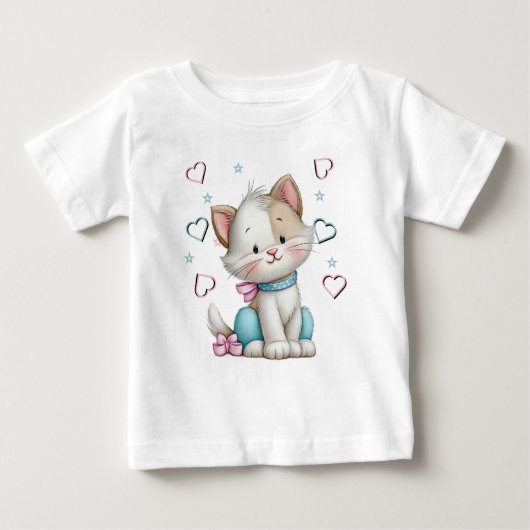 80% かわいい 20% ちゃらんぽらん 猫 ベビーTシャツ (正面)