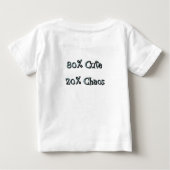 80% かわいい 20% ちゃらんぽらん 猫 ベビーTシャツ (裏面)