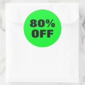 80%割引ネオングリーンマークダウン ラウンドシール (バッグ)