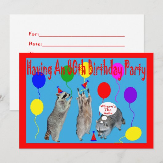 80 招待状 (正面/裏面)