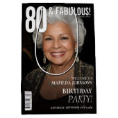 80 最高のマガジン表紙 80歳の誕生日 ミディアムペーパーバッグ (正面)