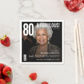 80 最高の雑誌の表紙 80歳の誕生日 スタンダードカクテルナプキン (インサイチュ)