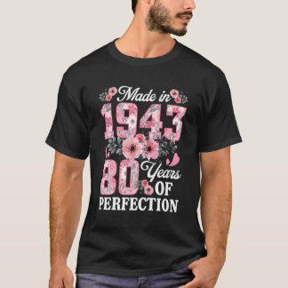 80 1943年製 フローラル 80歳 Tシャツ