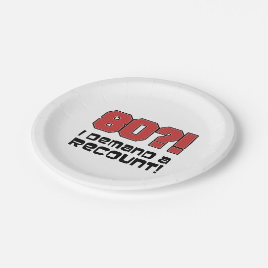 80?!80番目のお話をお願いおもしろいします誕生日 ペーパープレート (アングル)