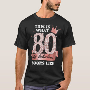 80 & Fabulous Iブラックピーチパーティーグループカンディドポー Tシャツ
