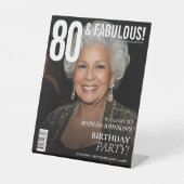 80 Fabulous Magazine Cover 80th Birthday  台座サイン (正面)