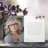 80 & Fabulous Orchid Photo Birthday Greeting Card カード