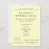 80 GloriousYears! -引用文バラとの誕生日か2 招待状 (裏面)