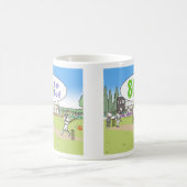 80 Not Out Cricketテーマ。80誕生日 コーヒーマグカップ (中央)