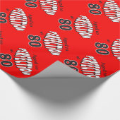 80% pipe%の第80誕生日で完全さに老化させる ラッピングペーパー (角)