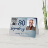 80 & Regendal 2 Photos 80誕生日 カード (正面)