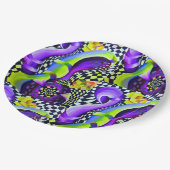 80 sアールデコ幾何学模様 ペーパープレート (アングル)