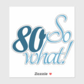 80 Soスクリプト80番目の前向き誕生日引用文 シール (シート)