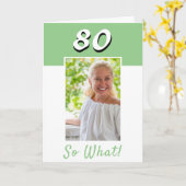 80 So What 感動的 Photo 80th誕生日カード カード (黄色い花)
