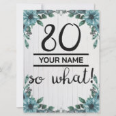 80 So What - 80おもしろい誕生日 シーズンカード (正面)