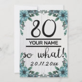 80 So What - 80おもしろい誕生日 招待状 (正面)