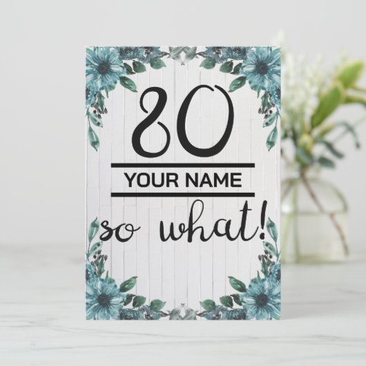 80 So What - 80おもしろい誕生日 招待状 (スタンド正面)