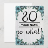 80 So What - 80おもしろい誕生日 招待状 (正面/裏面)